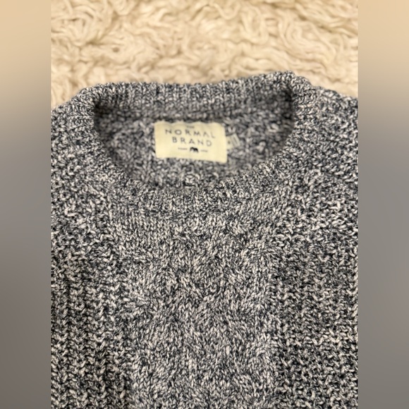 The Normal Brand Other - The Normal Brand Men's Black and White 100% Cotton Crewneck Sweater